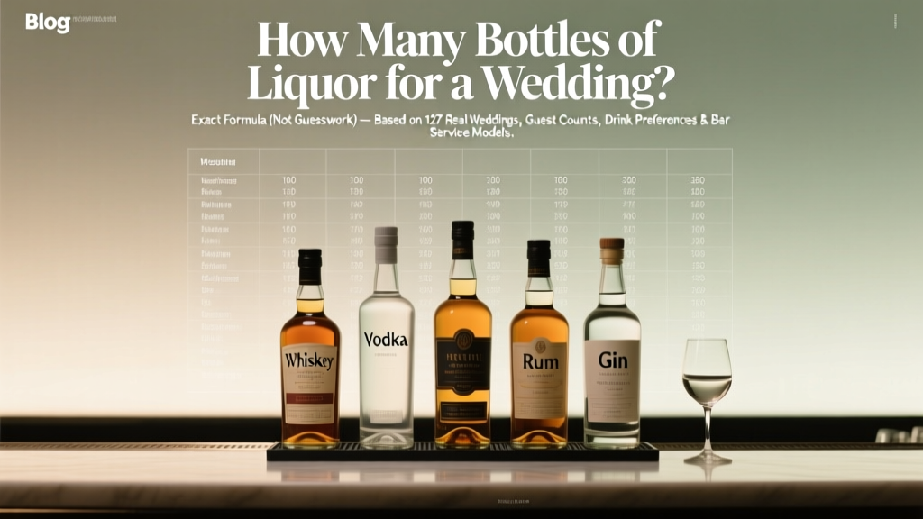 How Many Bottles of Liquor for a Wedding? The Exact Formula (Not Guesswork) — Based on 127 Real Weddings, Guest Counts, Drink Preferences & Bar Service Models