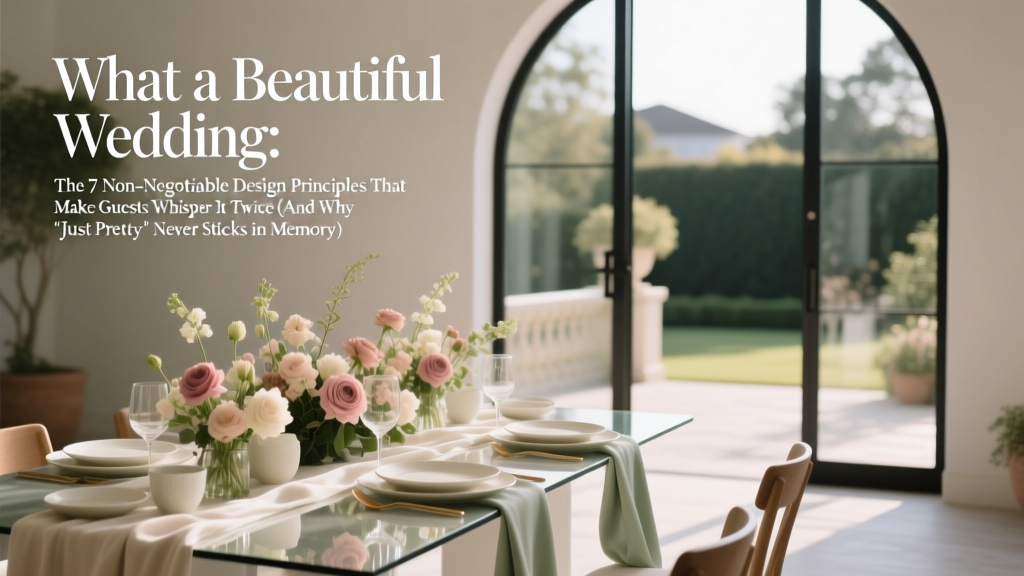 What a Beautiful Wedding: The 7 Non-Negotiable Design Principles That Make Guests Whisper It Twice (And Why 'Just Pretty' Never Sticks in Memory)