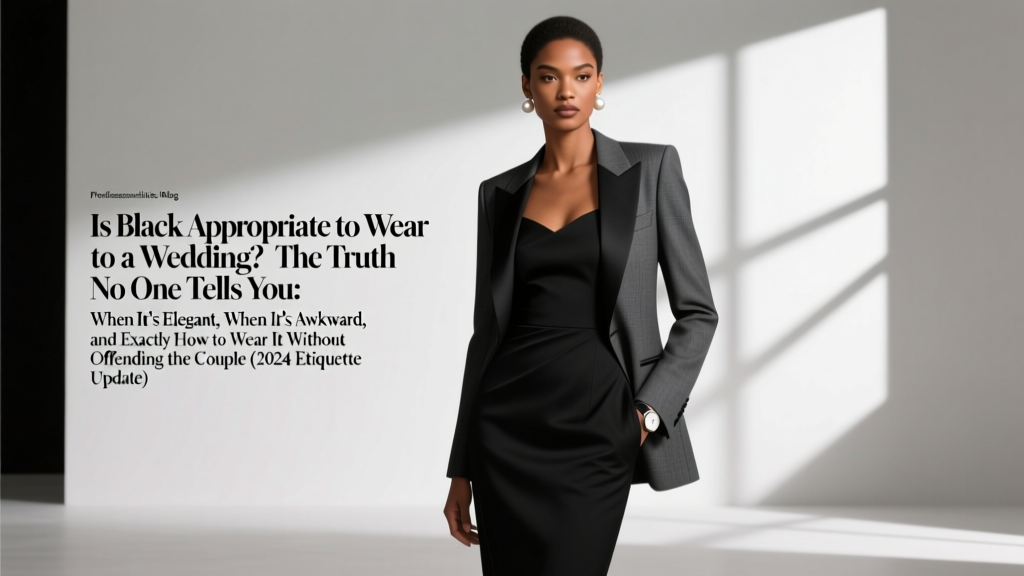 Is black appropriate to wear to a wedding? The truth no one tells you: When it’s elegant, when it’s awkward, and exactly how to wear it without offending the couple (2024 etiquette update)