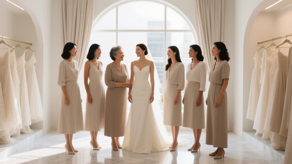 Who Goes Wedding Dress Shopping With the Bride? The 7-Person Rule (and Why Your Mom + 1 Best Friend Is Often the Sweet Spot for Confidence, Honesty, and Zero Drama)