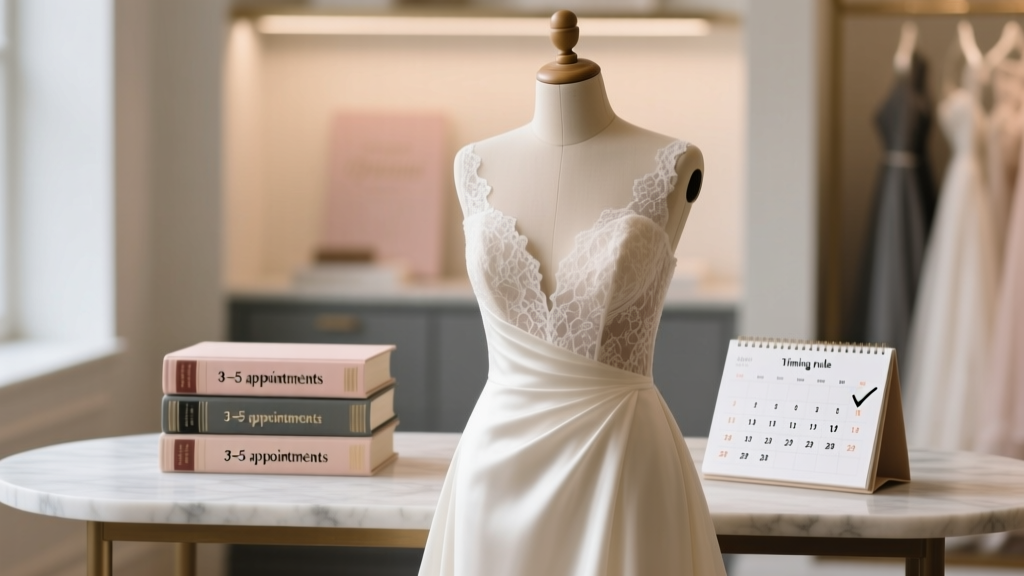 How Many Wedding Dress Appointments Do You *Really* Need? (Spoiler: Most Brides Book 3–5 — But 2 Can Work If You Know This One Timing Rule)