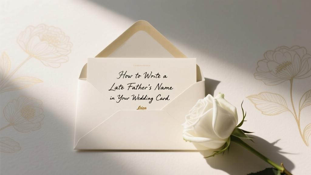 How to Write a Late Father's Name in Your Wedding Card