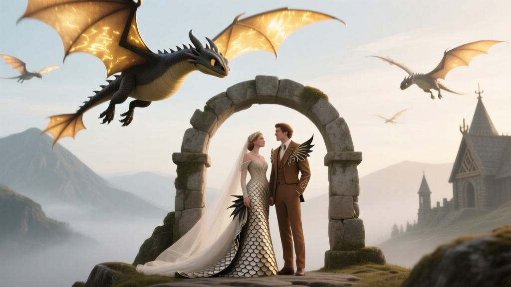 How to Pull Off a How to Train Your Dragon Wedding Entrance