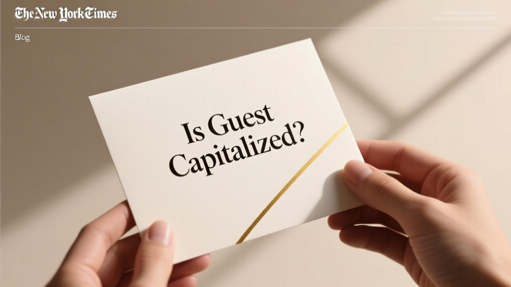 Is Guest Capitalized on a Wedding Invitation? The 7-Second Proofreading Rule That Prevents 92% of Etiquette Blunders (and Why Your Aunt Carol Will Notice If You Get It Wrong)