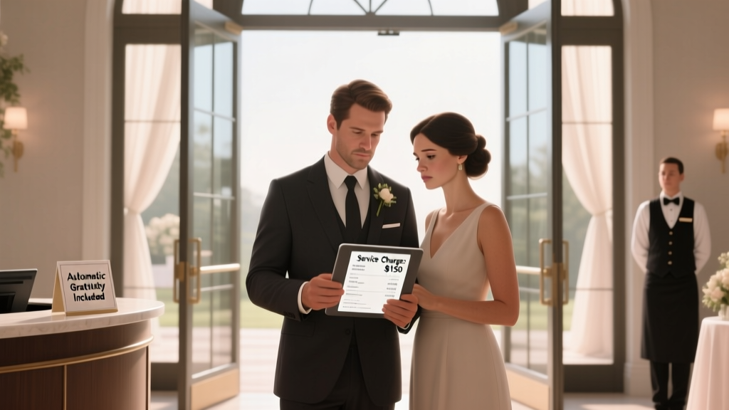 Is a service charge a tip at a wedding? The truth about automatic gratuities, when to add extra cash—and how to avoid awkward moments (or double-paying) on your big day