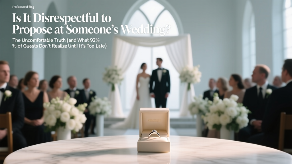 Is It Disrespectful to Propose at Someone’s Wedding? The Uncomfortable Truth (and What 92% of Guests Don’t Realize Until It’s Too Late)