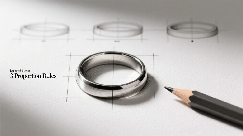 How to Draw Wedding Bands That Look Realistic (Not Like Scribbles): A Step-by-Step Visual Guide for Beginners Using Just Pencil, Paper & 3 Proportion Rules You’re Probably Ignoring