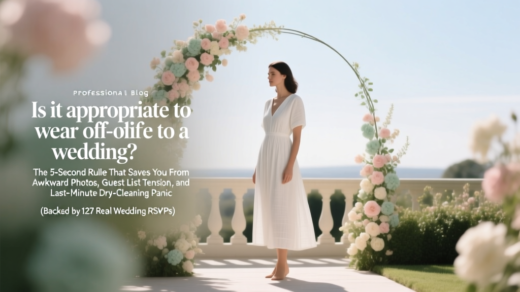 Is it appropriate to wear off white to a wedding? The 5-Second Rule That Saves You From Awkward Photos, Guest List Tension, and Last-Minute Dry-Cleaning Panic (Backed by 127 Real Wedding RSVPs)