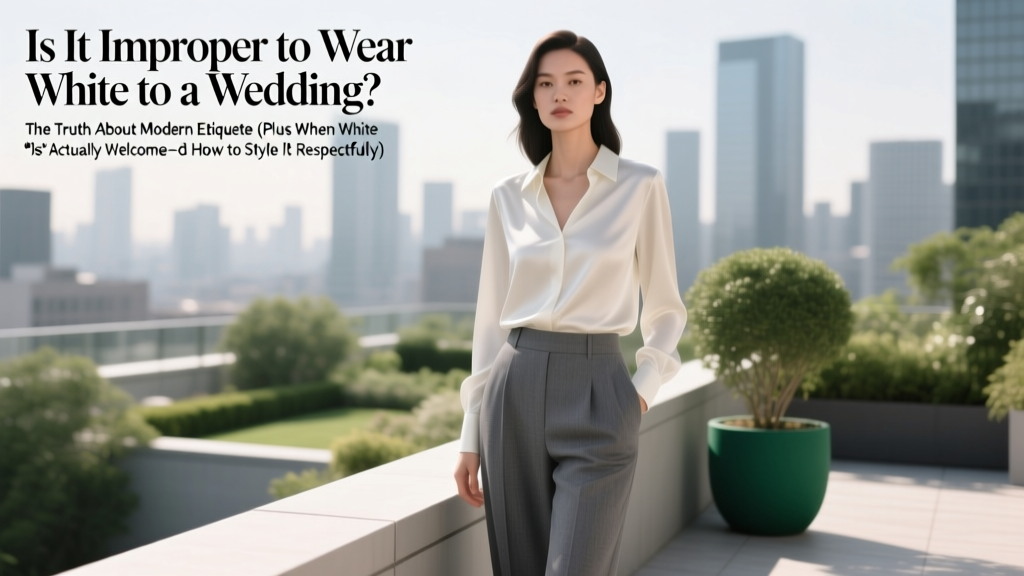 Is It Improper to Wear White to a Wedding? The Truth About Modern Etiquette (Plus When White *Is* Actually Welcome—and How to Style It Respectfully)