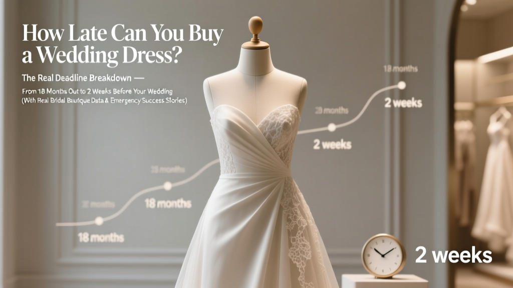How Late Can You Buy a Wedding Dress? The Real Deadline Breakdown — From 18 Months Out to 2 Weeks Before Your Wedding (With Real Bridal Boutique Data & Emergency Success Stories)
