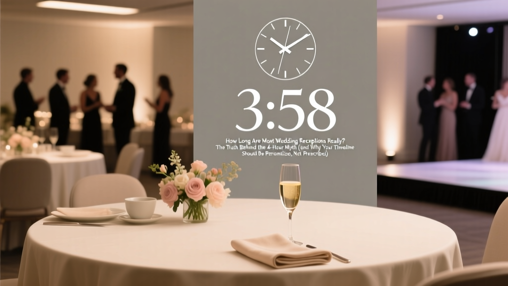 How Long Are Most Wedding Receptions Really? The Truth Behind the 4-Hour Myth (and Why Your Timeline Should Be Personalized, Not Prescribed)