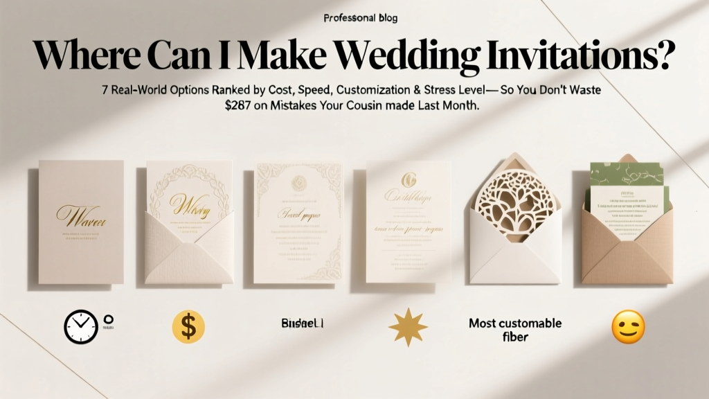 Where Can I Make Wedding Invitations? 7 Real-World Options Ranked by Cost, Speed, Customization & Stress Level—So You Don’t Waste $287 on Mistakes Your Cousin Made Last Month