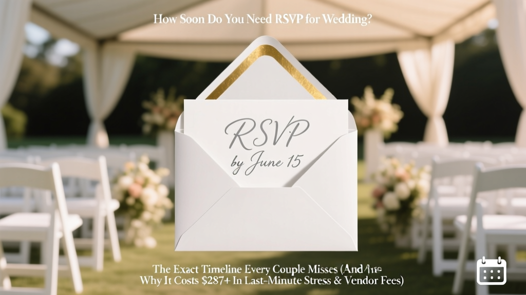How Soon Do You Need RSVP for Wedding? The Exact Timeline Every Couple Misses (And Why It Costs $287+ in Last-Minute Stress & Vendor Fees)