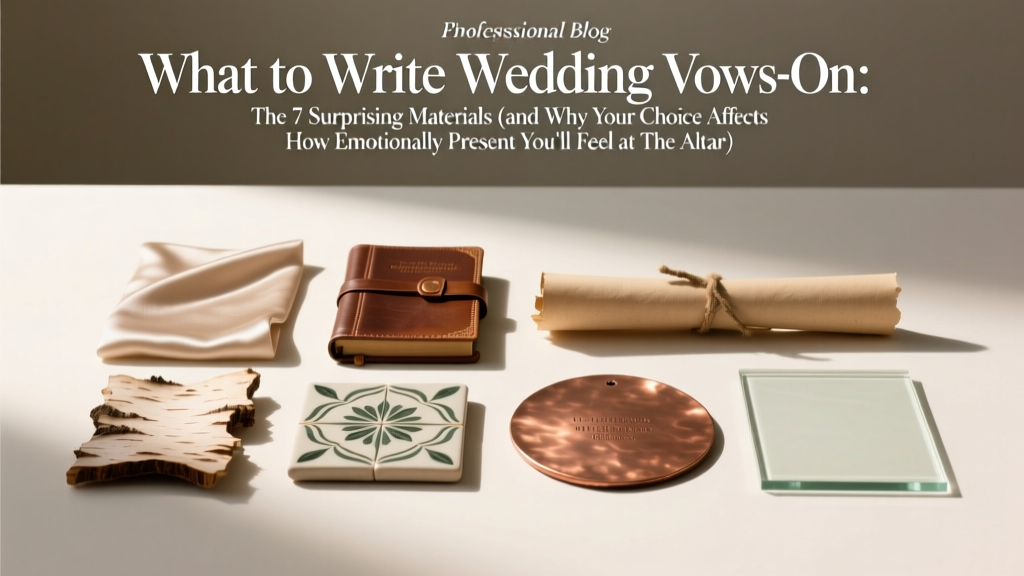 What to Write Wedding Vows On: The 7 Surprising Materials (and Why Your Choice Affects How Emotionally Present You’ll Feel at the Altar)