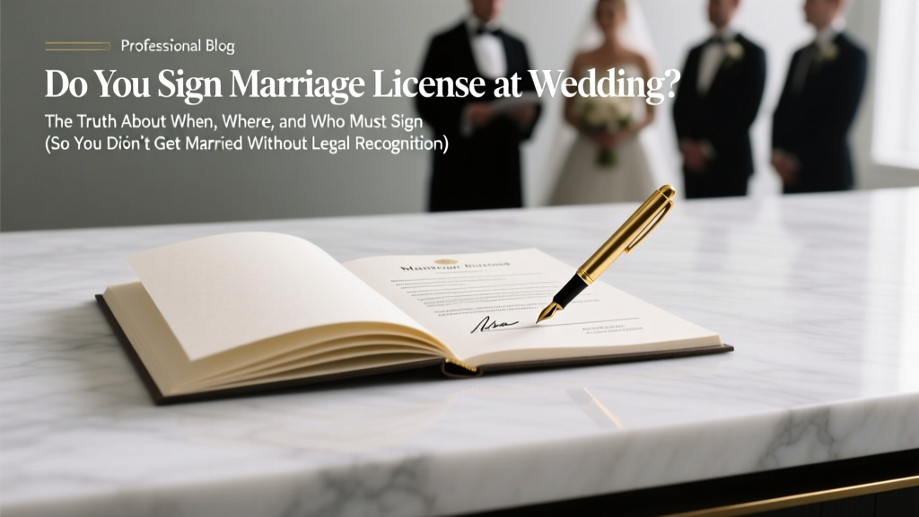 Do You Sign Marriage License at Wedding? The Truth About When, Where, and Who Must Sign (So You Don’t Get Married Without Legal Recognition)