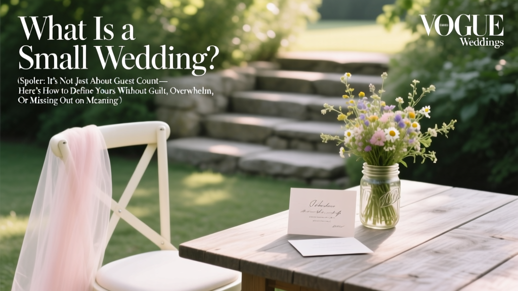 What Is a Small Wedding? (Spoiler: It’s Not Just About Guest Count—Here’s How to Define Yours Without Guilt, Overwhelm, or Missing Out on Meaning)