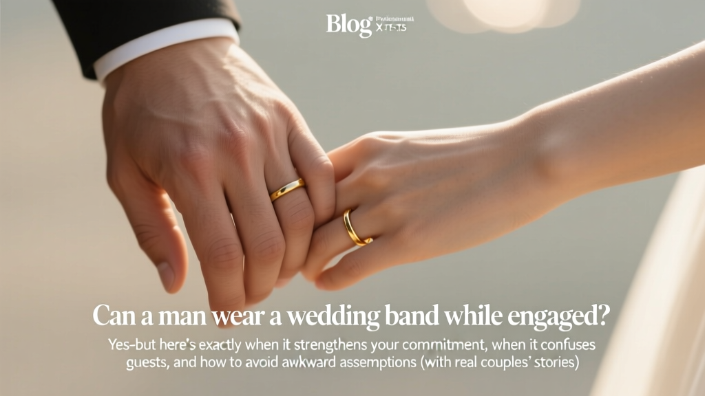 Can a man wear a wedding band while engaged? Yes—but here’s exactly when it strengthens your commitment, when it confuses guests, and how to avoid awkward assumptions (with real couples’ stories)
