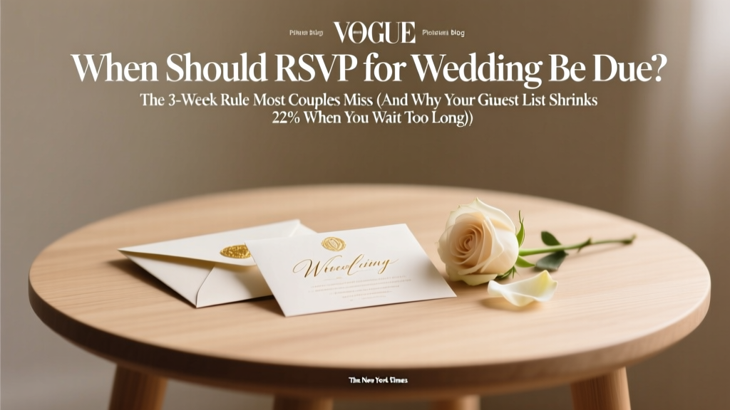 When Should RSVP for Wedding Be Due? The 3-Week Rule Most Couples Miss (And Why Your Guest List Shrinks 22% When You Wait Too Long)