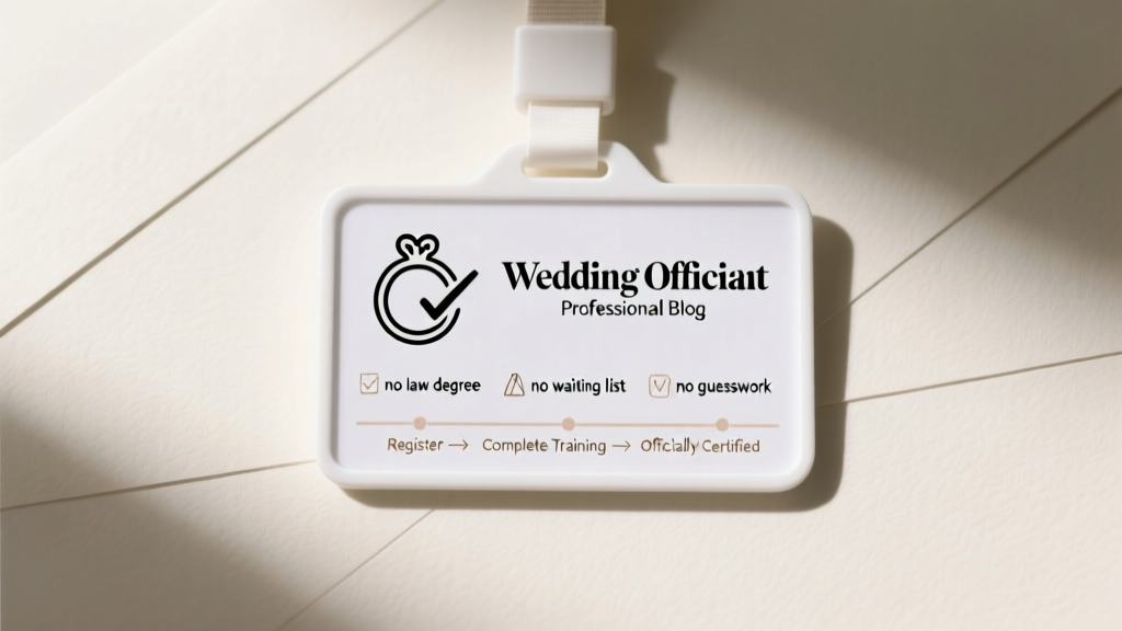 How to Register as a Wedding Officiant in 2024: A Step-by-Step Minimal Checklist (No Law Degree, No Waiting List, No Guesswork)