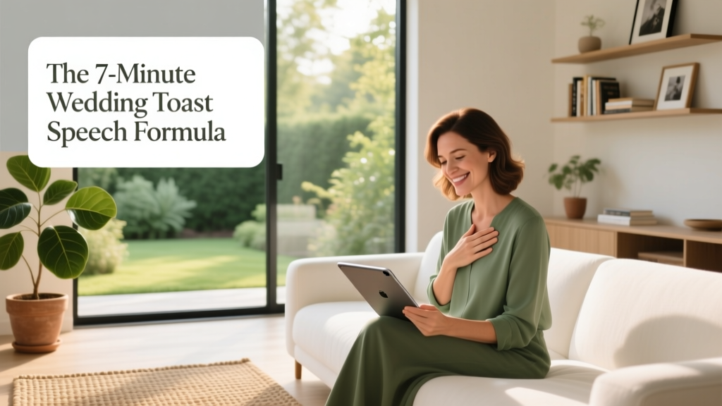 The 7-Minute Wedding Toast Speech Formula: A Stress-Free, Heartfelt, and Memorable Script Framework That Works Even If You’ve Never Given a Speech Before (No Notes Needed)