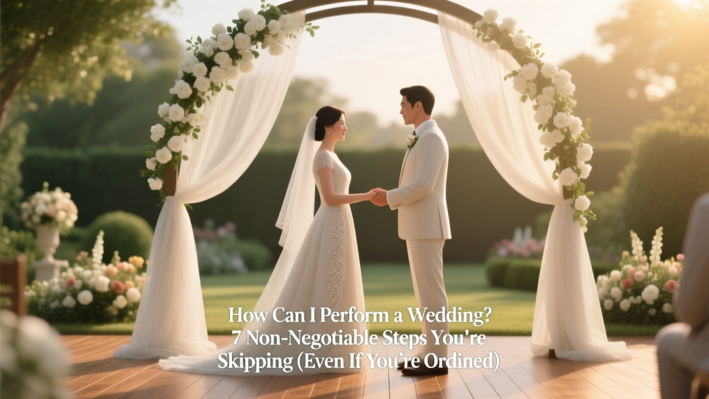 How Can I Perform a Wedding? 7 Non-Negotiable Steps You’re Skipping (Even If You’re Ordained) — Avoid Legal Void, Guest Confusion & Emotional Backlash
