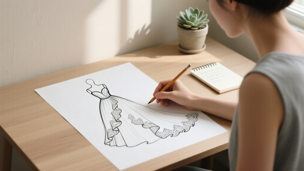 How to Draw a Beautiful Wedding Dress in Just 7 Simple Steps (Even If You’ve Never Sketched Before) — No Art School Required, Just Paper, Pencil & This Proven Method