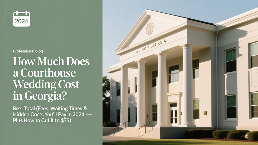 How Much Does a Courthouse Wedding Cost in Georgia? The Real Total (Fees, Waiting Times & Hidden Costs You’ll Pay in 2024 — Plus How to Cut It to $75)