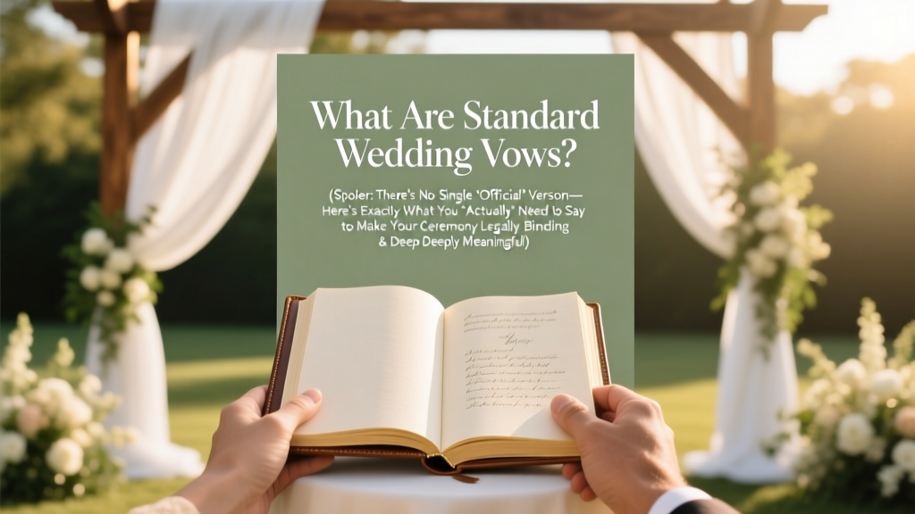 What Are Standard Wedding Vows? (Spoiler: There’s No Single 'Official' Version—Here’s Exactly What You *Actually* Need to Say to Make Your Ceremony Legally Binding & Deeply Meaningful)