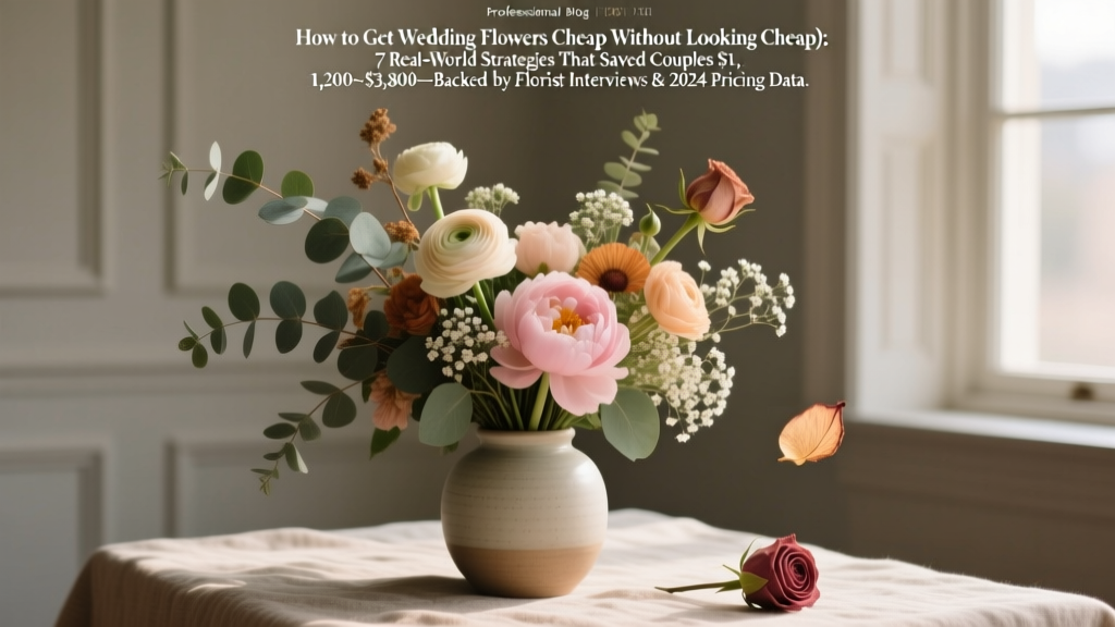 How to Get Wedding Flowers Cheap (Without Looking Cheap): 7 Real-World Strategies That Saved Couples $1,200–$3,800—Backed by Florist Interviews & 2024 Pricing Data