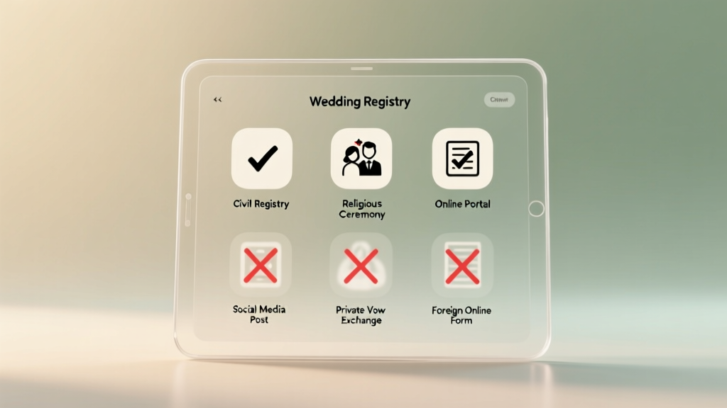 Where Can You Register for a Wedding? The 7 Legally Valid Options (Plus 3 That Look Real But Aren’t — and Could Void Your Marriage)