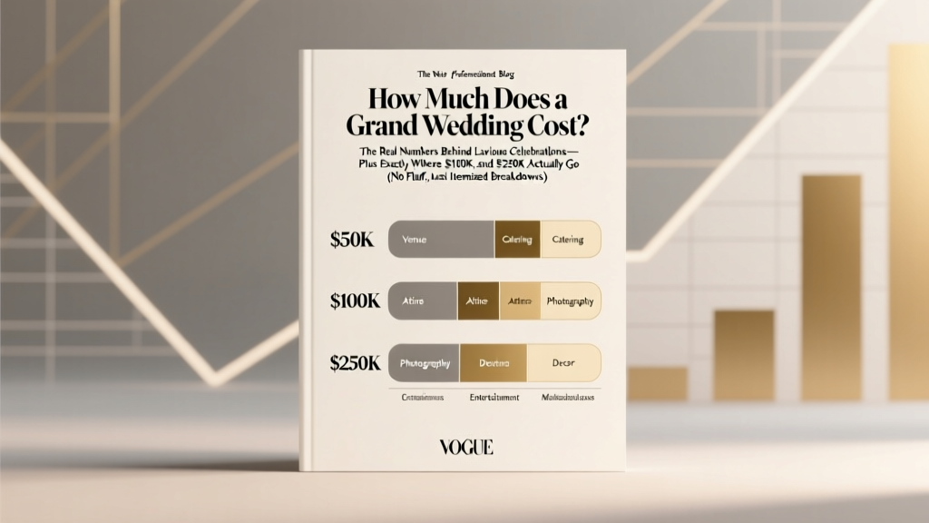How Much Does a Grand Wedding Cost? The Real Numbers Behind Lavish Celebrations—Plus Exactly Where $50K, $100K, and $250K Actually Go (No Fluff, Just Itemized Breakdowns)