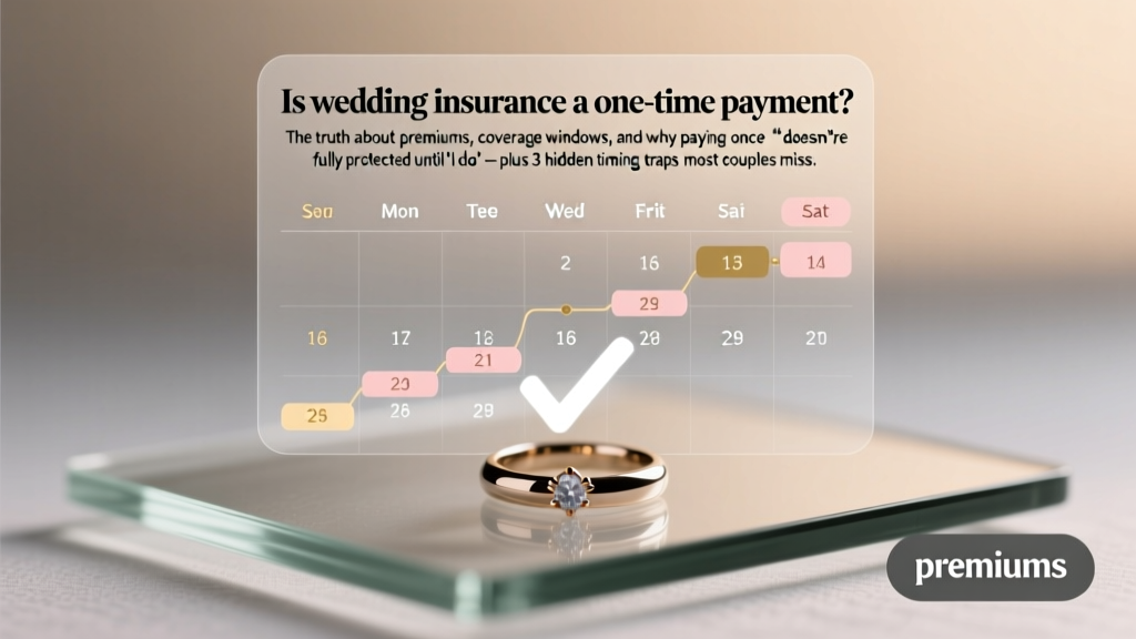 Is wedding insurance a one-time payment? The truth about premiums, coverage windows, and why paying once *doesn’t* mean you’re fully protected until 'I do' — plus 3 hidden timing traps most couples miss.
