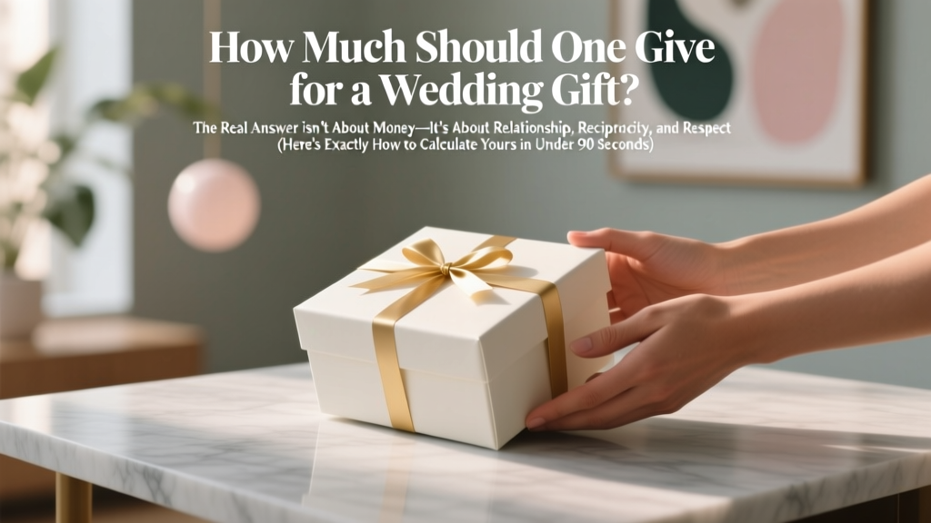 How Much Should One Give for a Wedding Gift? The Real Answer Isn’t About Money—It’s About Relationship, Reciprocity, and Respect (Here’s Exactly How to Calculate Yours in Under 90 Seconds)