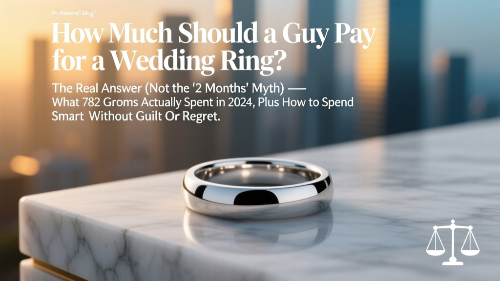 How Much Should a Guy Pay for a Wedding Ring? The Real Answer (Not the '2 Months' Myth) — What 782 Grooms Actually Spent in 2024, Plus How to Spend Smart Without Guilt or Regret