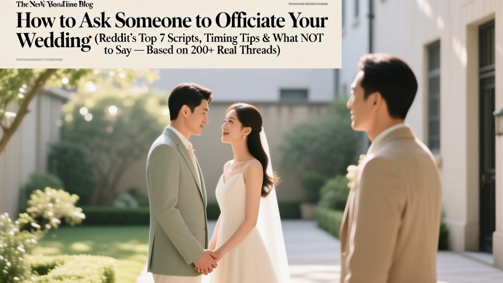 How to Ask Someone to Officiate Your Wedding (Reddit’s Top 7 Scripts, Timing Tips & What NOT to Say — Based on 200+ Real Threads)