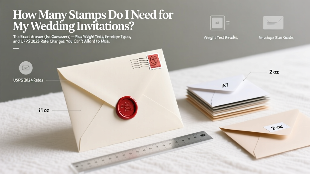 How Many Stamps Do I Need for My Wedding Invitations? The Exact Answer (No Guesswork) — Plus Weight Tests, Envelope Types, and USPS 2024 Rate Changes You Can’t Afford to Miss