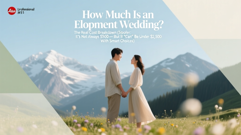 How Much Is an Elopement Wedding? The Real Cost Breakdown (Spoiler: It’s Not Always $500 — But It *Can* Be Under $2,500 With Smart Choices)