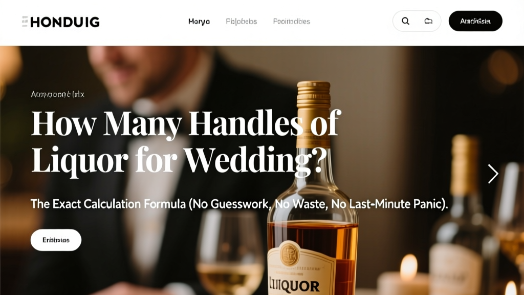How Many Handles of Liquor for Wedding? The Exact Calculation Formula (No Guesswork, No Waste, No Last-Minute Panic)