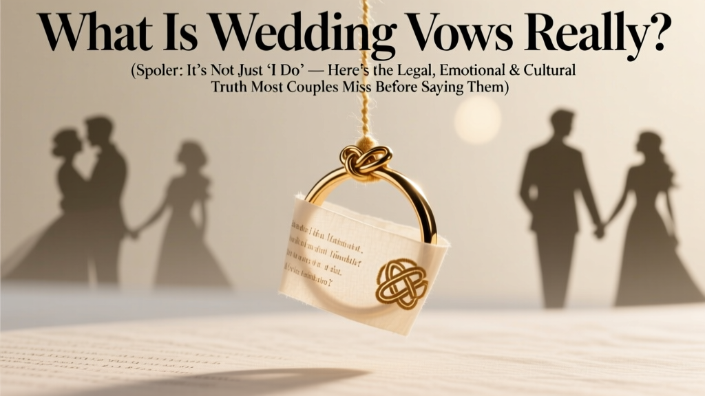 What Is Wedding Vows Really? (Spoiler: It’s Not Just ‘I Do’ — Here’s the Legal, Emotional & Cultural Truth Most Couples Miss Before Saying Them)