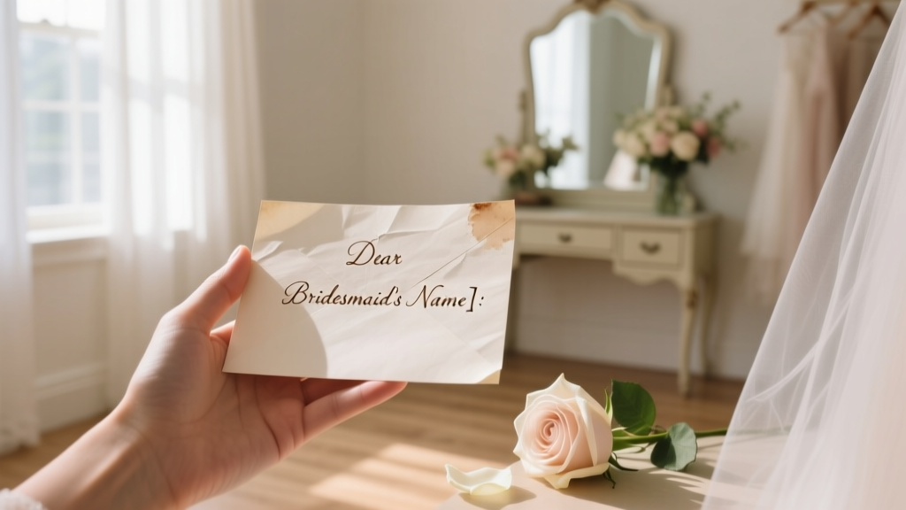 A Letter to My Bridesmaid on My Wedding Day: 7 Real-World Scripts (With Timing Tips, Handwriting Hacks & What to Skip So It Lands—Not Just Sits in Her Purse)