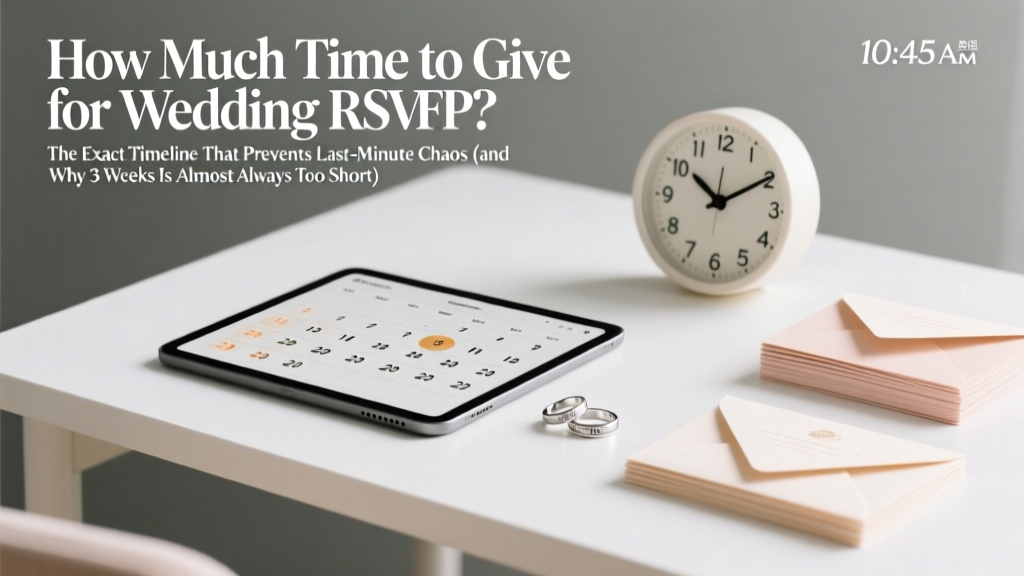 How Much Time to Give for Wedding RSVP? The Exact Timeline That Prevents Last-Minute Chaos (and Why 3 Weeks Is Almost Always Too Short)