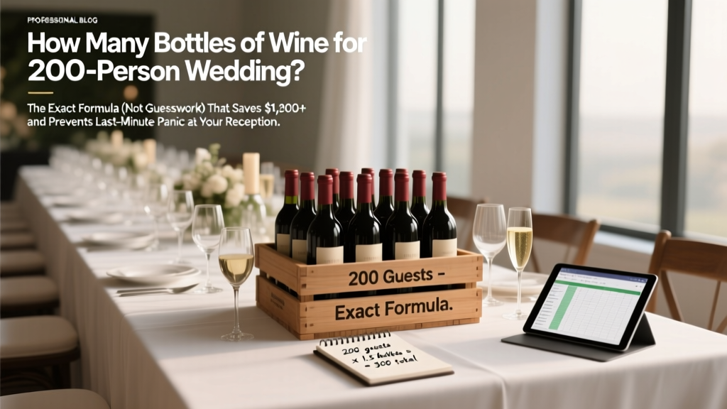 How Many Bottles of Wine for 200 Person Wedding? The Exact Formula (Not Guesswork) That Saves $1,200+ and Prevents Last-Minute Panic at Your Reception