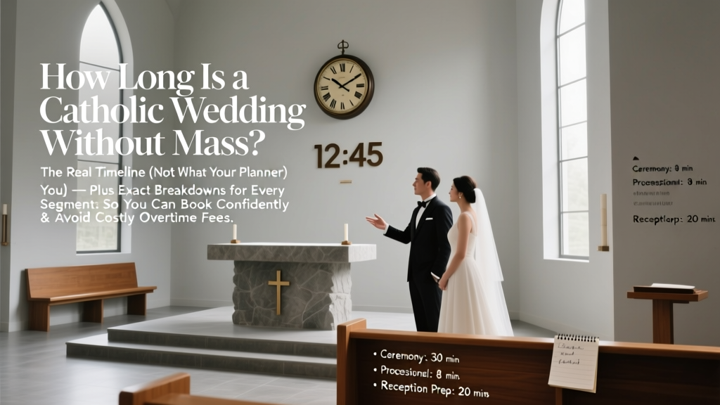 How Long Is a Catholic Wedding Without Mass? The Real Timeline (Not What Your Planner Told You) — Plus Exact Breakdowns for Every Segment So You Can Book Confidently & Avoid Costly Overtime Fees