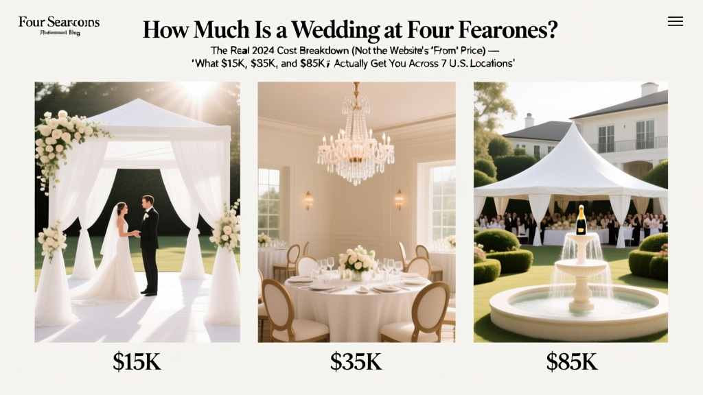 How Much Is a Wedding at Four Seasons? The Real 2024 Cost Breakdown (Not the Website's 'From' Price) — What $15K, $35K, and $85K Actually Get You Across 7 U.S. Locations