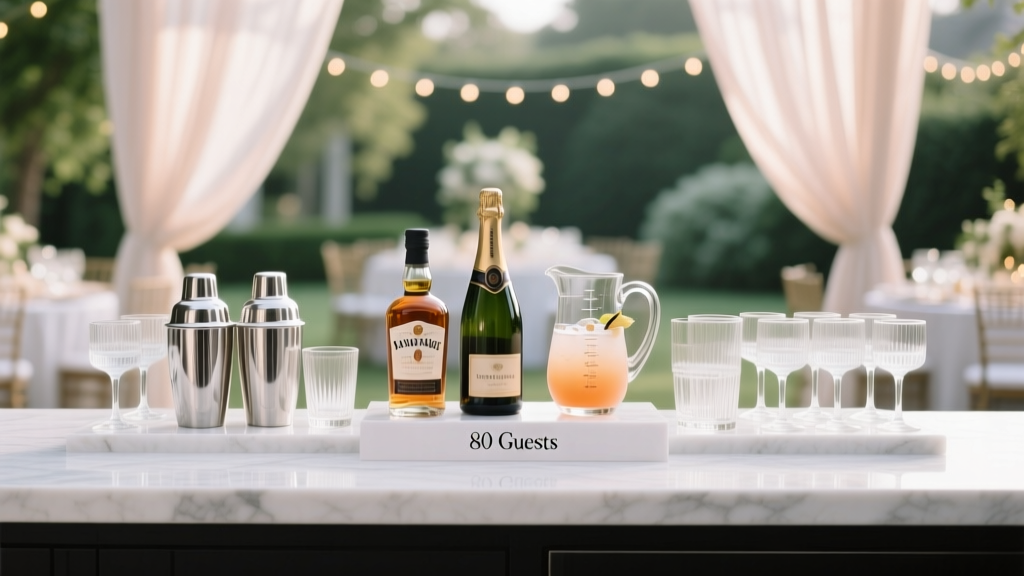 How Much Alcohol for 80 Wedding Guests? The Exact Pour-by-Pour Breakdown (No Guesswork, No Overages, No Awkward Last-Minute Runs to the Liquor Store)