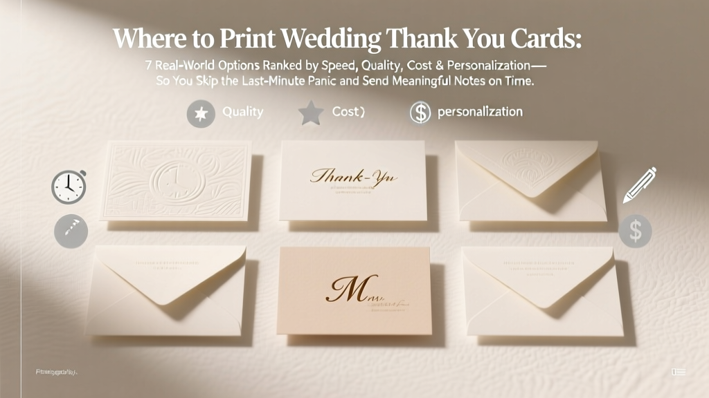 Where to Print Wedding Thank You Cards: 7 Real-World Options Ranked by Speed, Quality, Cost & Personalization—So You Skip the Last-Minute Panic and Send Meaningful Notes on Time