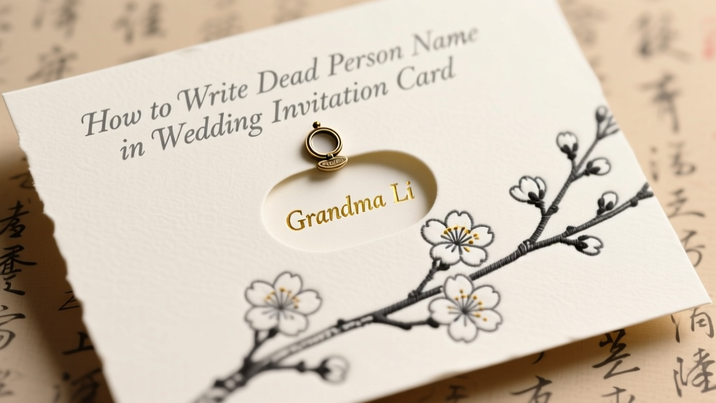 How to Write Dead Person Name in Wedding Invitation Card: 7 Culturally Sensitive, Legally Safe & Emotionally Honoring Ways (Without Offending Guests or Breaking Tradition)