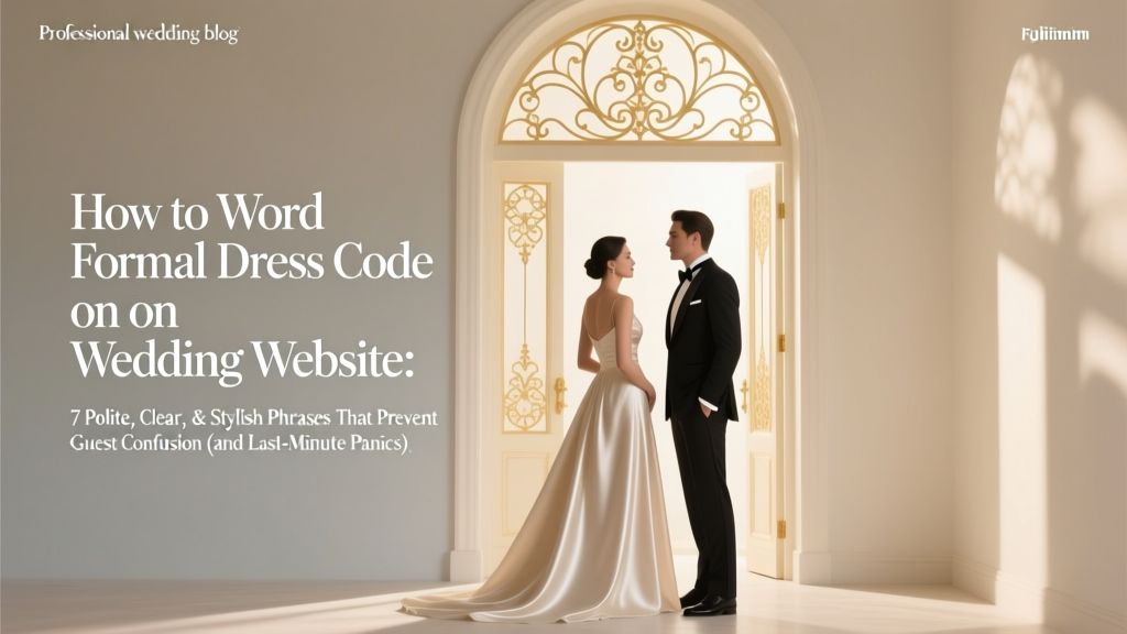 How to Word Formal Dress Code on Wedding Website: 7 Polite, Clear, & Stylish Phrases That Prevent Guest Confusion (and Last-Minute Panics)