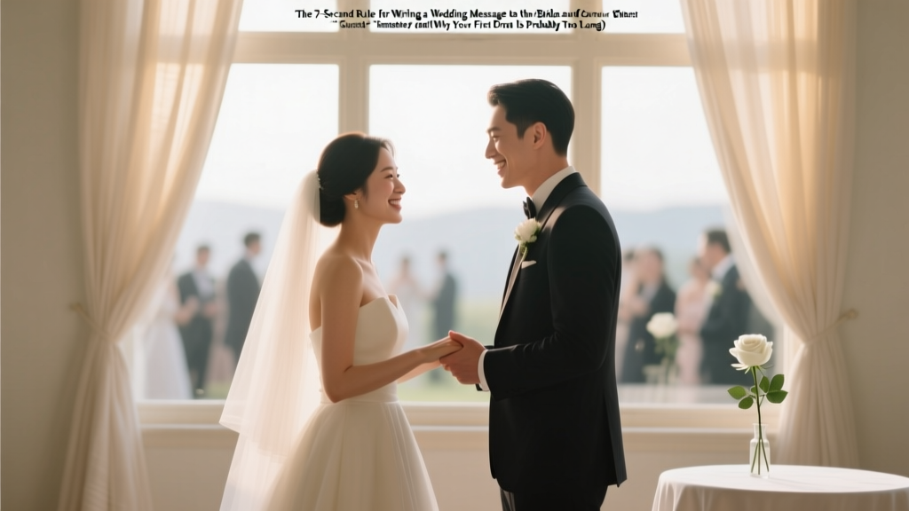 The 7-Second Rule for Writing a Wedding Message to the Bride and Groom: What Guests *Actually* Remember (and Why Your First Draft Is Probably Too Long)