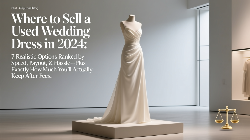 Where to Sell a Used Wedding Dress in 2024: 7 Realistic Options Ranked by Speed, Payout, & Hassle—Plus Exactly How Much You’ll Actually Keep After Fees